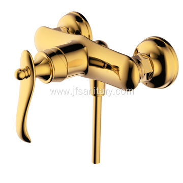 Wall-Mount Shower Faucet Mixer Handheld Shower Brass